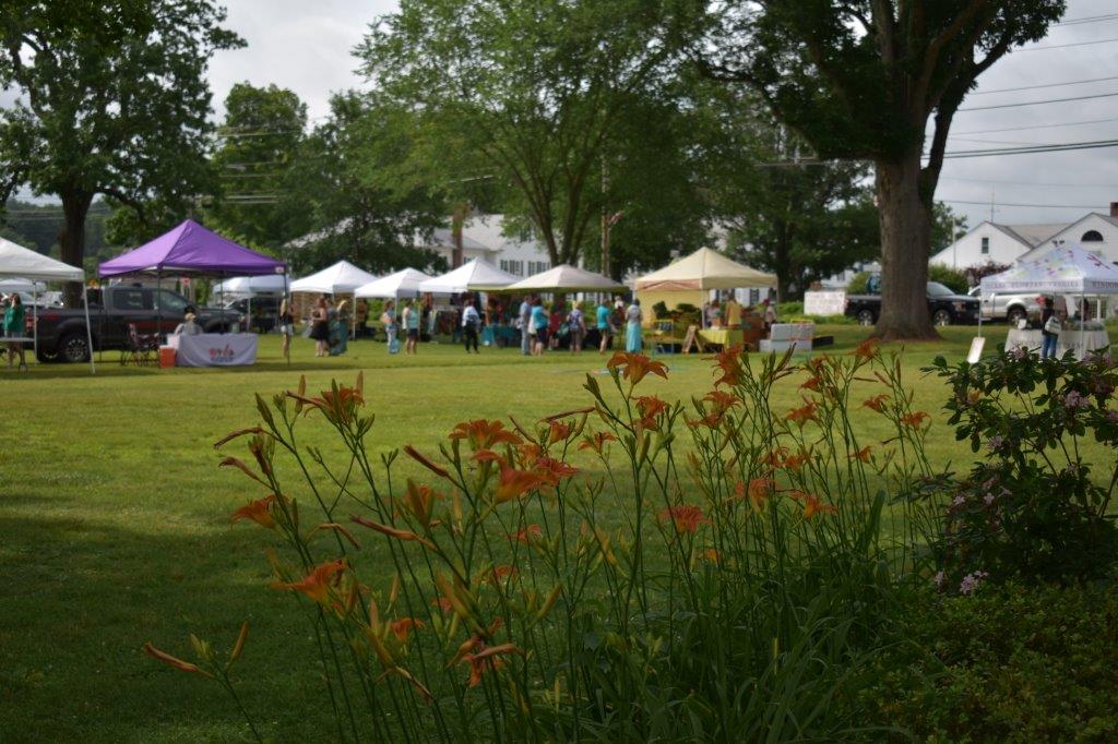 Flea market on Sturbridge Common in Sturbridge, Massachusetts